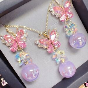 X’mas 01 -Crystal earrings and necklace set